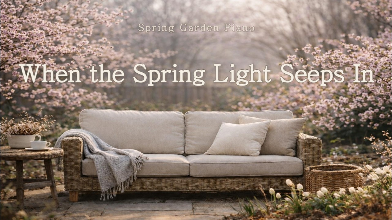 When the Spring Light Seeps In 🌸 | 1 Hour Calm Piano in the Spring Garden