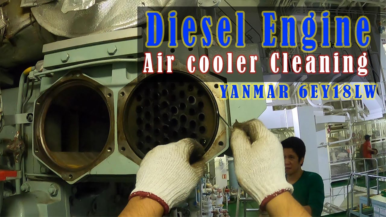 Diesel Engine Air Cooler Cleaning YANMAR 6EY18LW