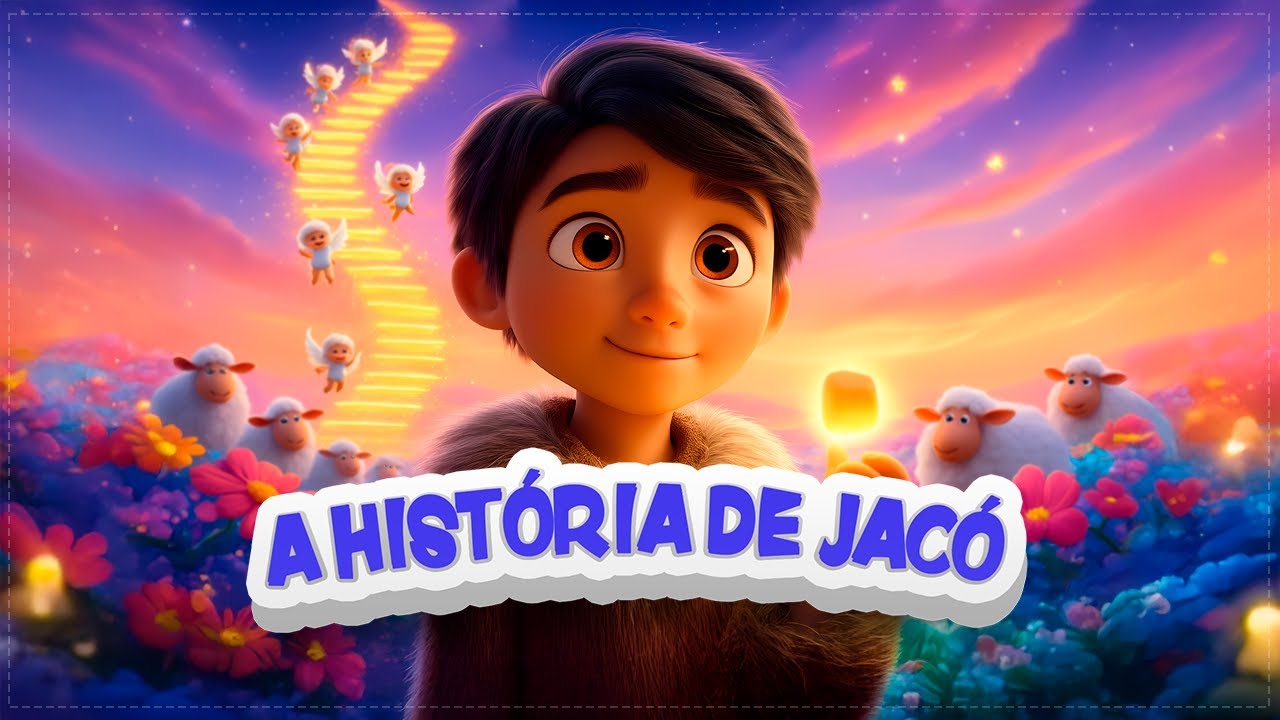A Historia de Jacó - Canção Bíblica Infantil Animada (Louvor para Crianças) 🌈💫