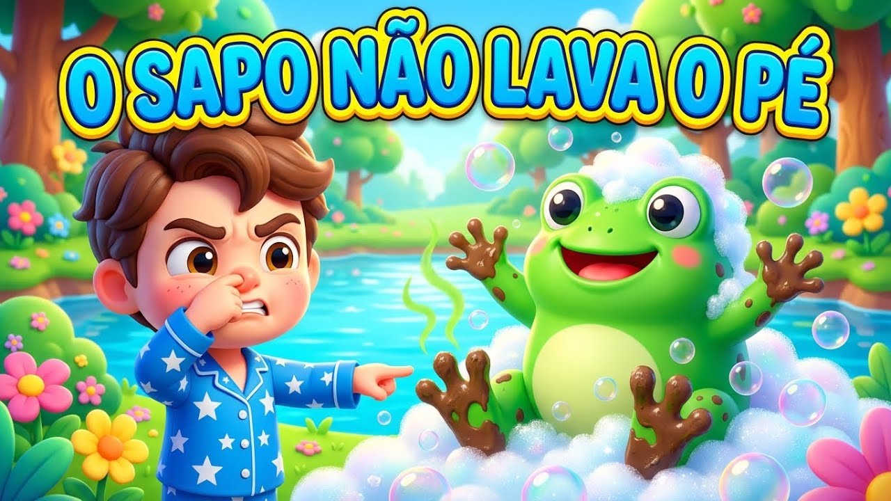 O SAPO NÃO LAVA O PÉ 🐸 Música Infantil Divertida + Desenho Animado 3D | Leotura Kids