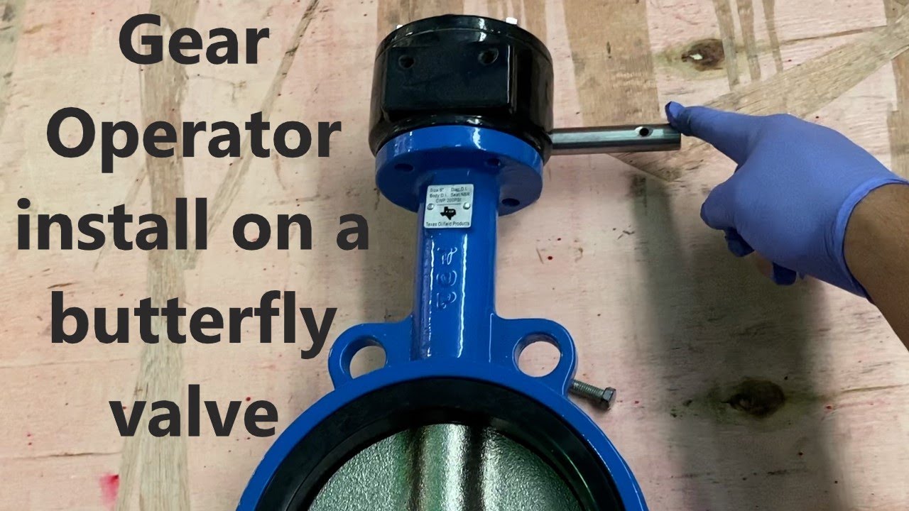 Butterfly valve gear installation. How to mount a gear operator on a valve. Butterfly valve how to.