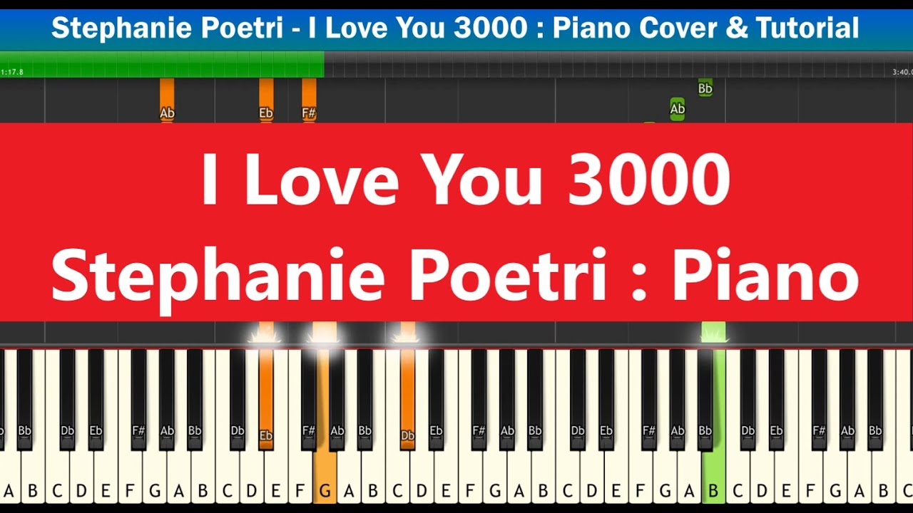 [EasyPiano] Stephanie Poetri - I Love You 3000 : Piano Cover & Tutorial | Mob Melody