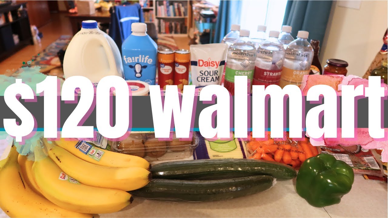 Что можно купить в Walmart за 120 долларов для семьи из 4 человек?