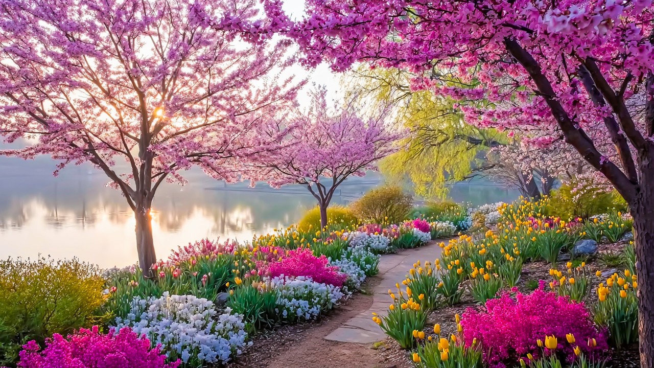 Gentle Piano & Blossoms 🌷 Relaxing Music for Soul Healing, Stress Relief, and Emotional Upliftment 🎵
