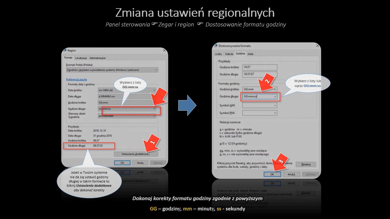 Zmiana ustawien regionalnych w systemie WIndows 10 na potrzeby AnoMail 2019