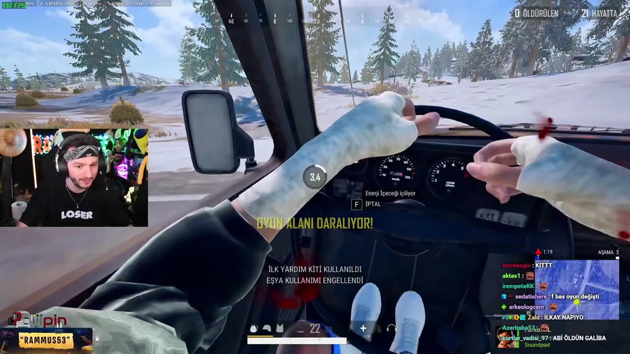 Rammus53 'PUBG' Oynuyor II 3 Kill İle Son 5'e Kalıyor.. Eğer Az Daha Canı Olsaydı 1.lik Gelirdi!!!