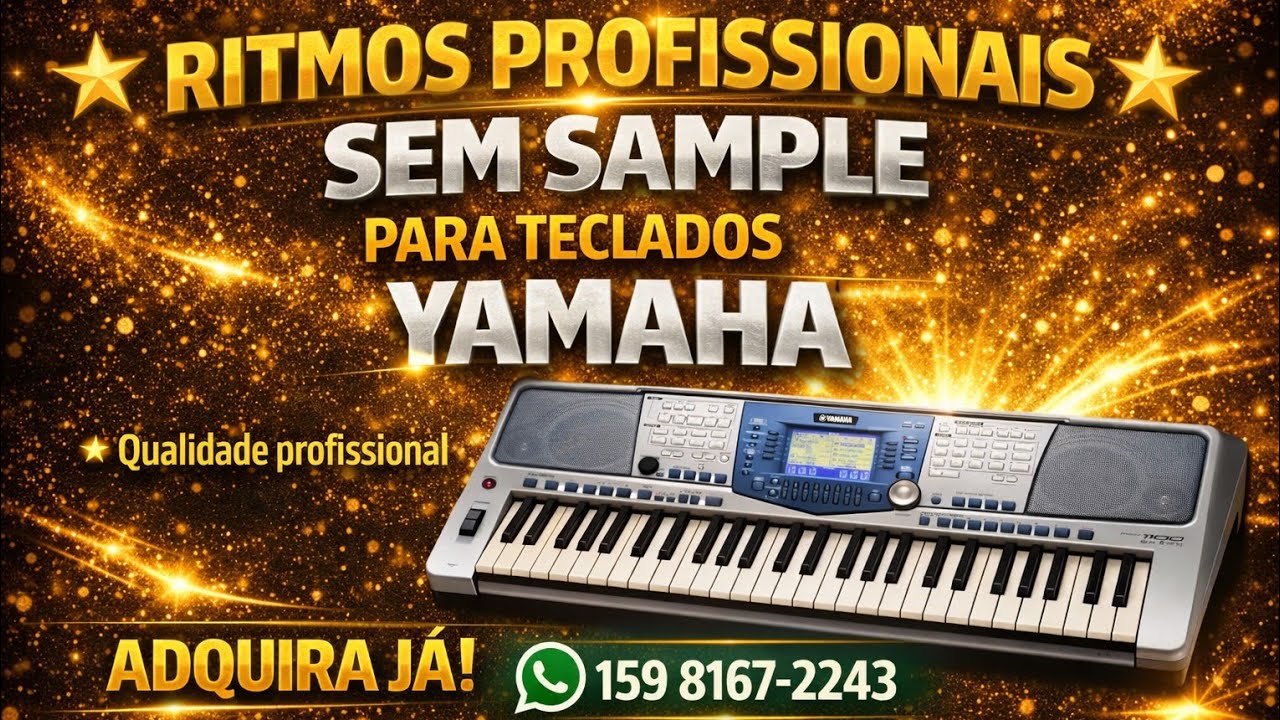 Pacote de ritmos profissionais sem sample para teclados Yamaha, psr 1000 1100 s550 s700 etc...