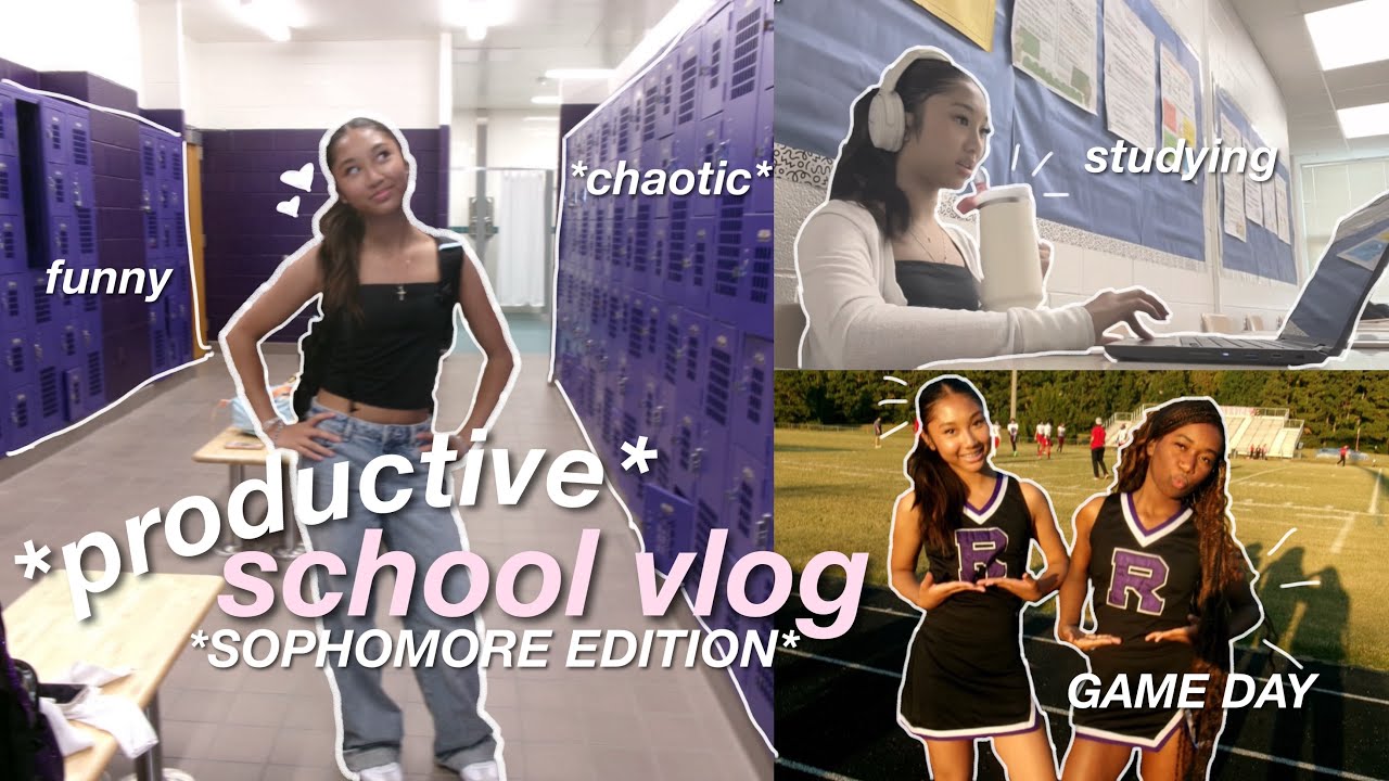 PRODUCTIVE SCHOOL VLOG ✏️📚(sophomore edition) || fb game, study, chaotic, etc.
