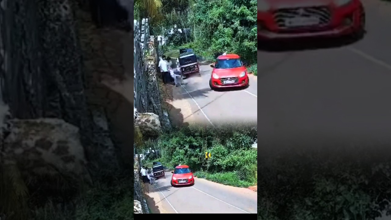 whose mistake was this?? #busdriving #shots #kerala #accident #traffic #viral