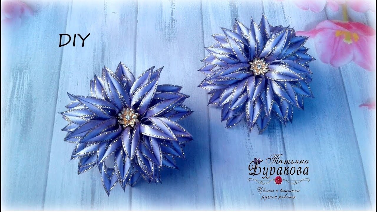 🎀 Банты из узкой ленты 🎀 Канзаши 🎀 Ribbon bow Kanzashi 🎀 Hand мade 🎀 DIY