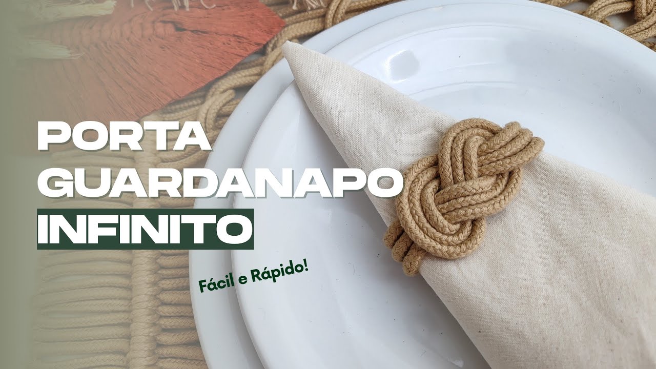 PORTA GUARDANAPO INFINITO RÚSTICO MACRAMÊ | RÁPIDO, FÁCIL E ECONÔMICO | PASSO A PASSO COMPLETO