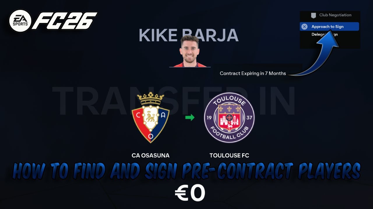 FC26: КАК ПОДПИСАТЬ ПРЕДКОНТРАКТ С ИГРОКОМ