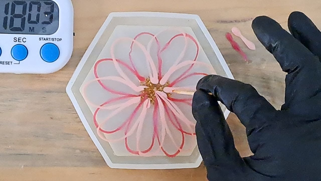 Vintage Red 3D RESIN BLOOM | Simple Technique