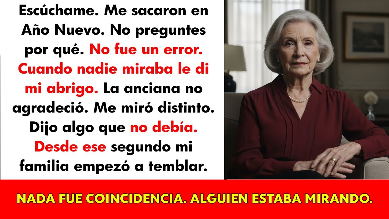 Mi nuera me echó de casa en Año Nuevo. Le di mi abrigo a una anciana. Me dijo: «Pasaste el examen