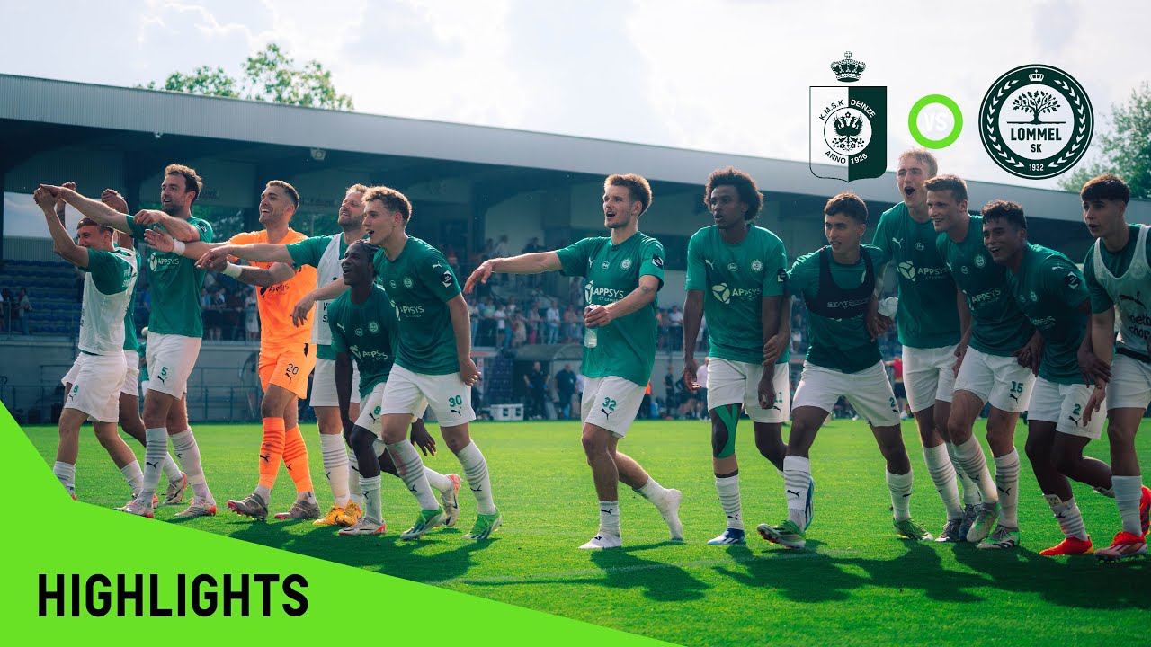 Highlights KMSK Deinze vs  Lommel SK (1-2)