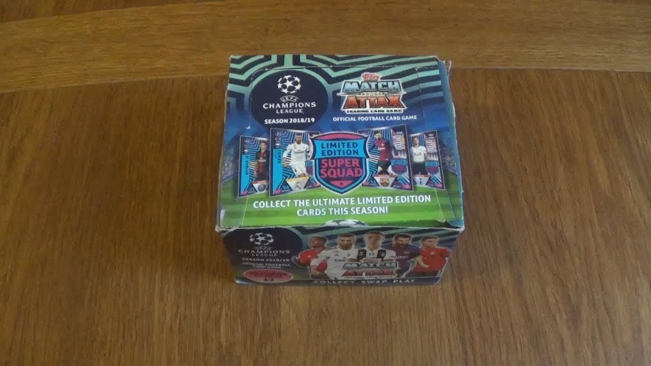 MATCH ATTAX UK EDITION MEGA PACK OPENING! UEFA CHAMPIONS LEAGUE 18/19 FULL BOX BREAK