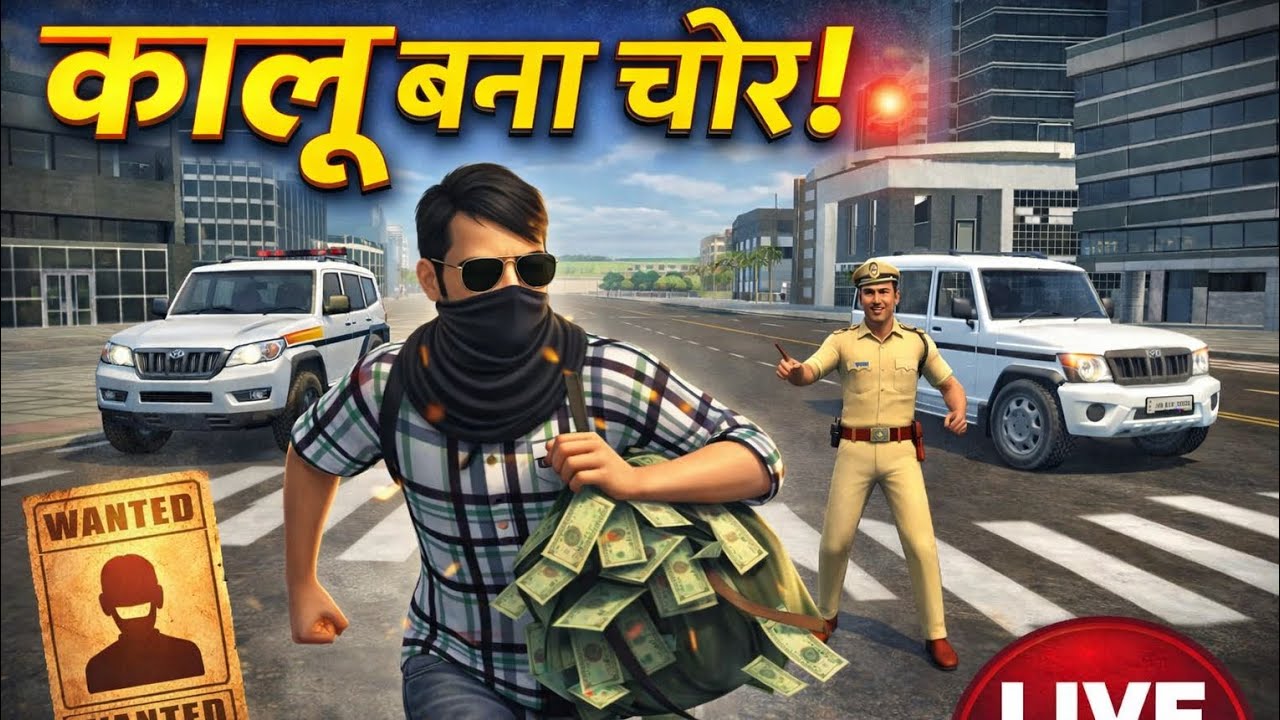 Kalu kyu bana chor 🤯 ? कालू क्यों बना चोर ?  #indianvechilesimulator3d  #viral #video 