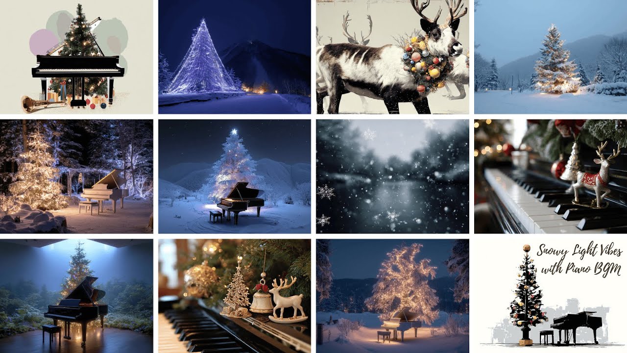 Snowy Light Vibes with Piano BGM