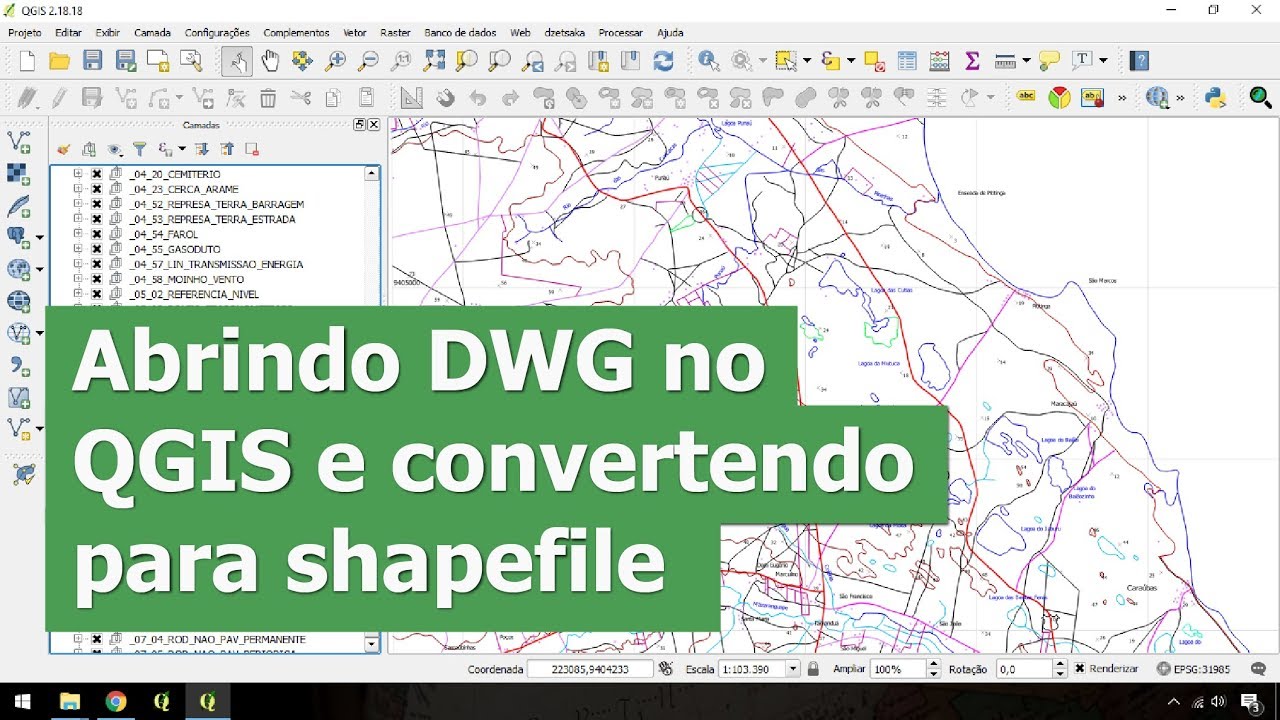 Como abrir DWG no QGIS e converter para shapefile