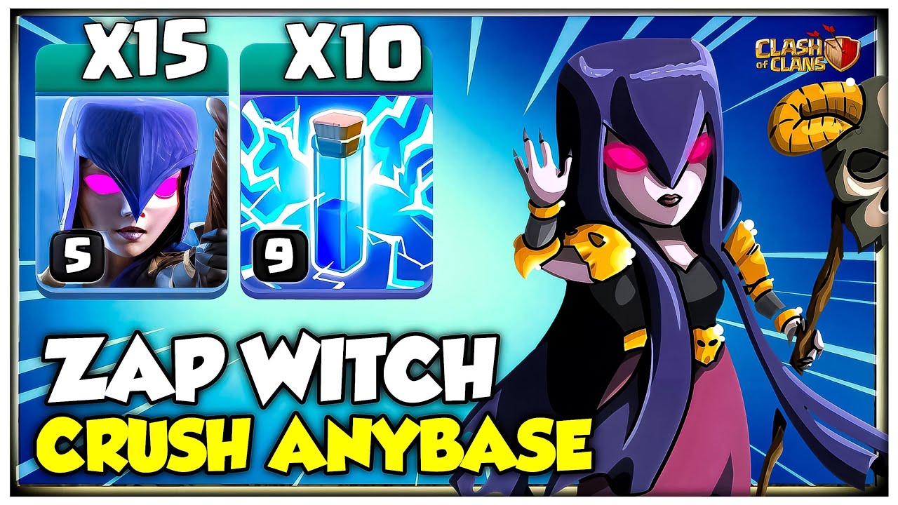 Easy Strategy!! Th14 Zap Witch is the Best Th14 War Attack Strategy in Clash of Clans