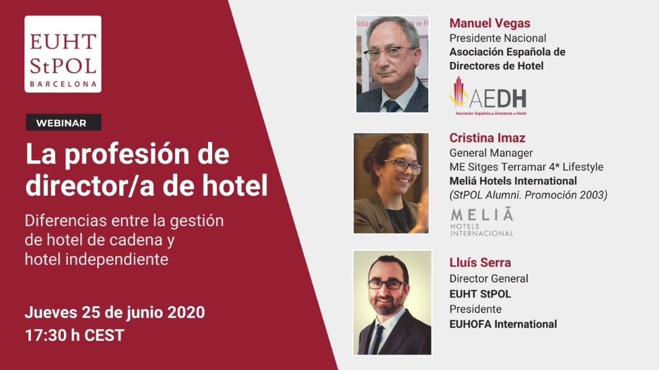 WEBINAR: La profesi&oacute;n del director/a de hotel