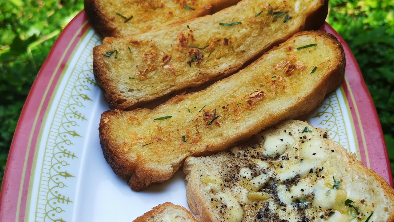  හැමදාම කන පාන් එකට වෙනසක් කරමුද Garlic bread🍞 