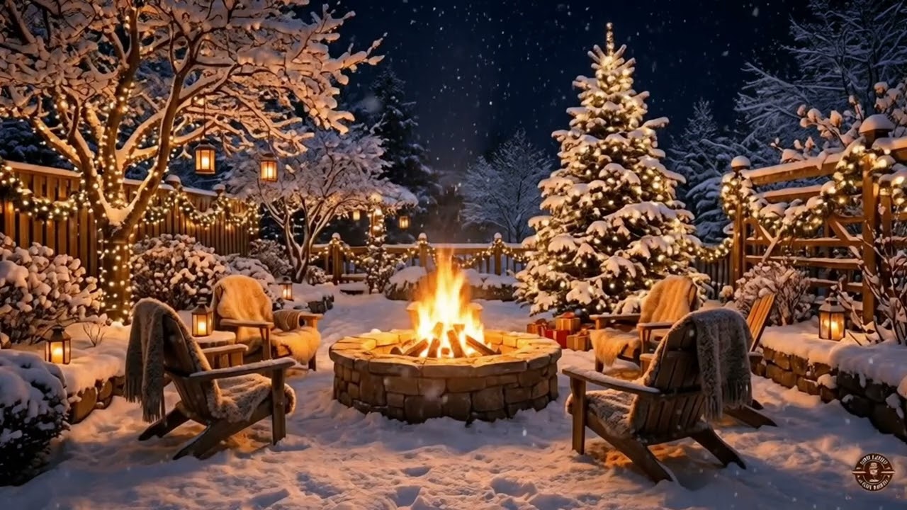Warm Jazz for Cold Nights 🔥❄️ | Instrumental Jazz | Snowy View | 4K