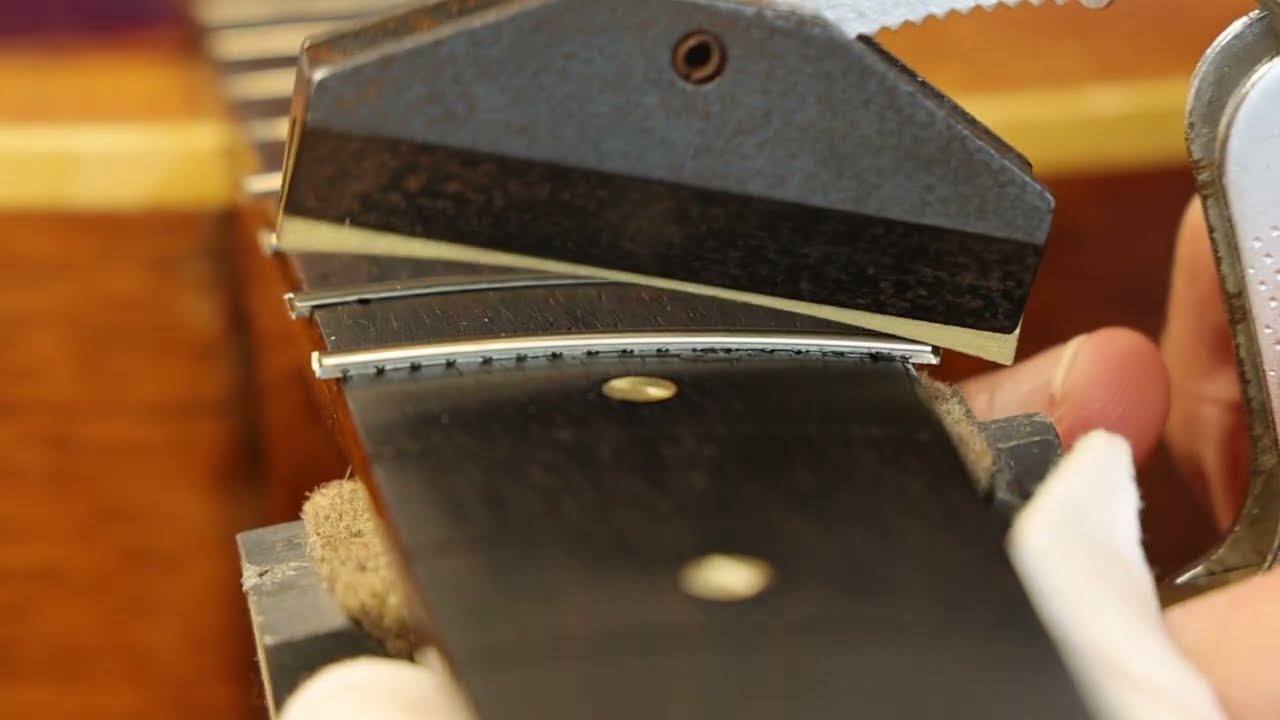 Fret press on Gibson J50