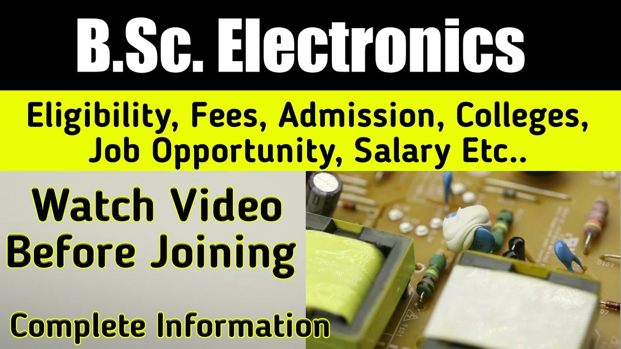 BSc Electronics Course Details in Telugu | BSc Electronics Course in Telugu | BSc Electronics Course