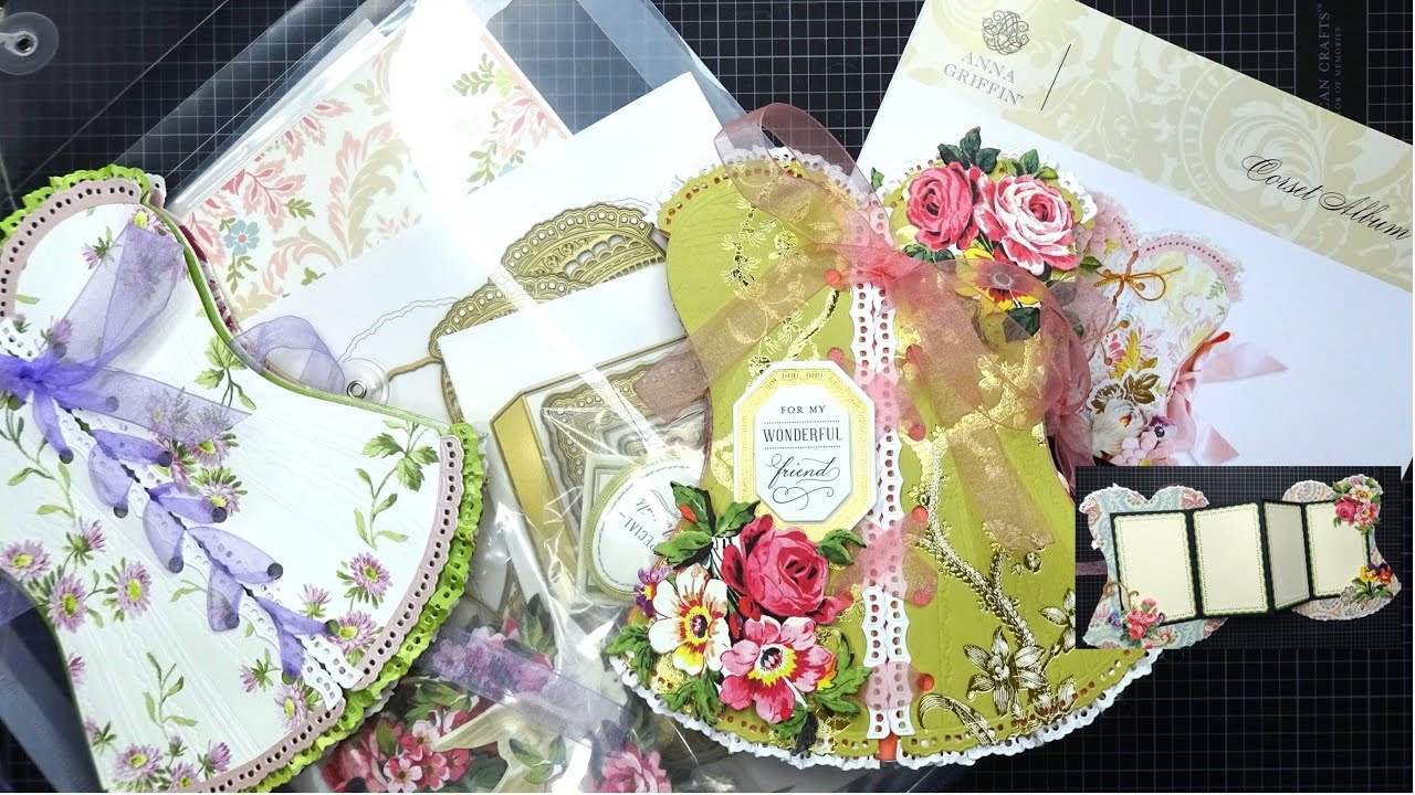 Anna Griffin Create 10 Individual Kit: Corset Album Dies Review Tutorial! So Gorgeous!