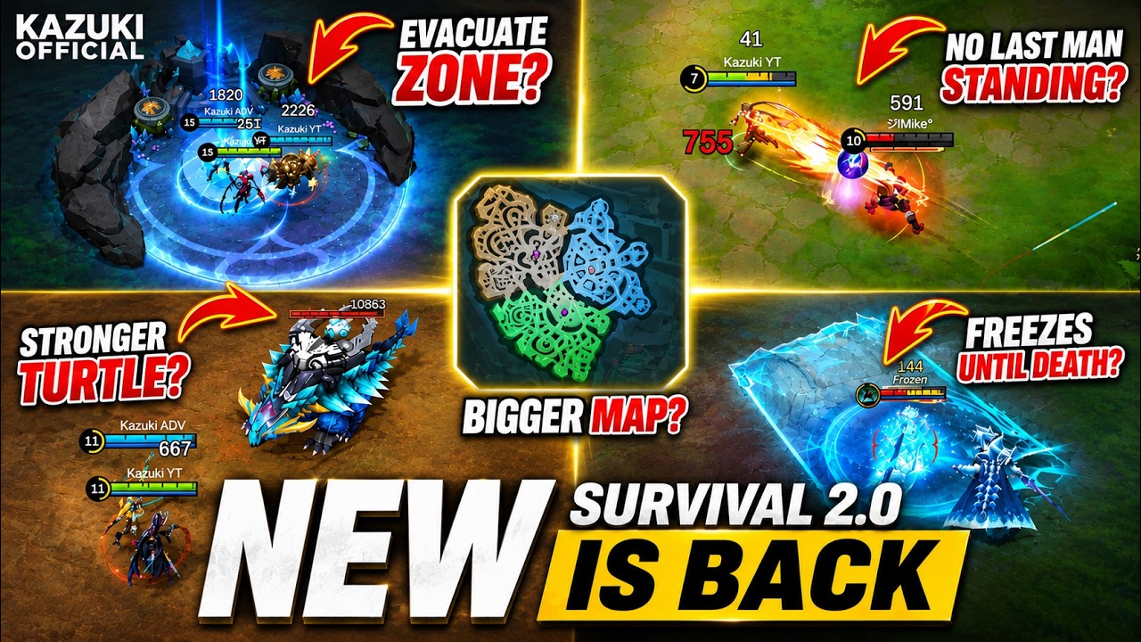 SURVIVAL MODE FINALLY RETURNS | BIGGER MAP | STRONGER BUFFS & NEW EVACUATE ZONE