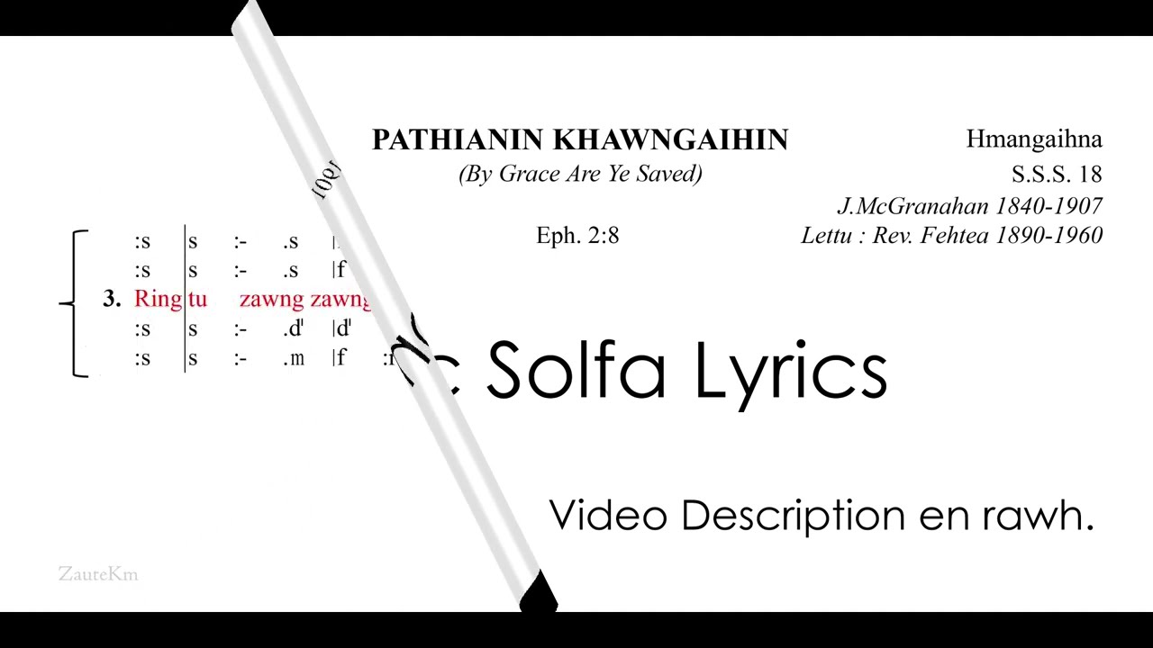KHB 42 - Pathianin Khawngaihin (SATB) Tonic Solfa