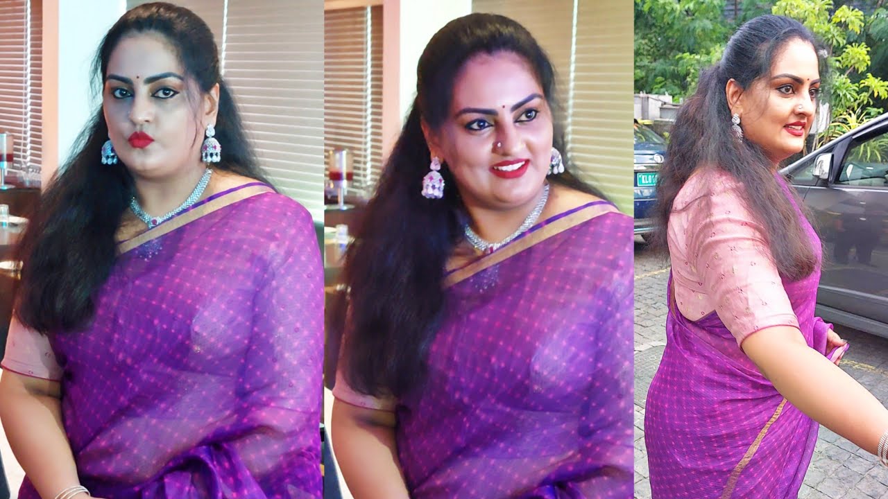Suchithra nair സുചിത്ര നായർ സാരിയിൽ സുന്ദരിയായി ഫുഡ് ഫെസ്റ്റിവൽ എത്തിയപ്പോൾ