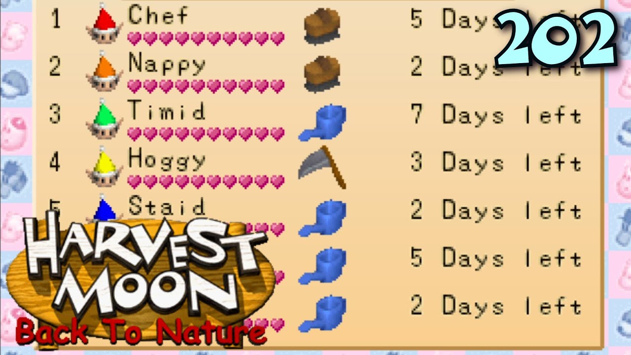Harvest Moon Back to Nature - 202 - Max Harvest Sprite Affection