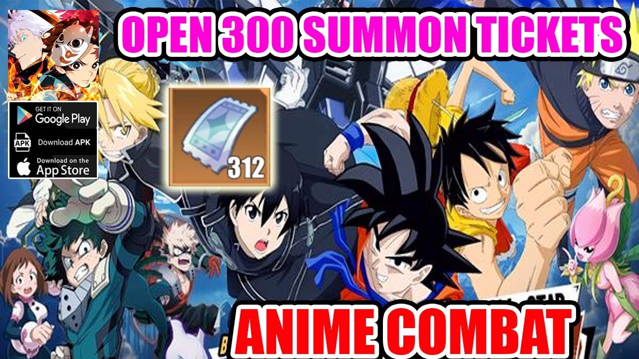 Anime Combat Gameplay - Open 300 Summon Tickets get SSR+ | Allstar Alliance