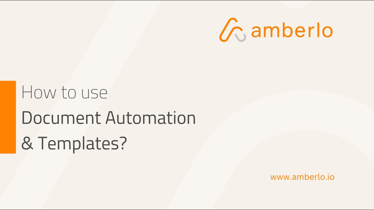 How to use Document Automation & Templates?