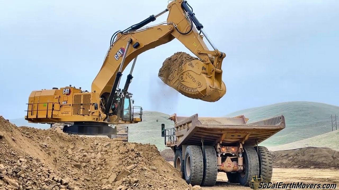 Cat 395 Excavator Overburden Removal Full Operation
