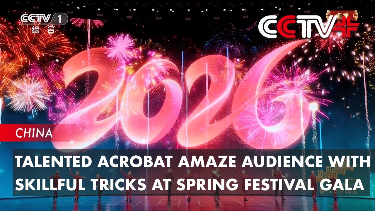Talented Acrobat Amaze Audience with Skillful Tricks at Spring Festival Gala