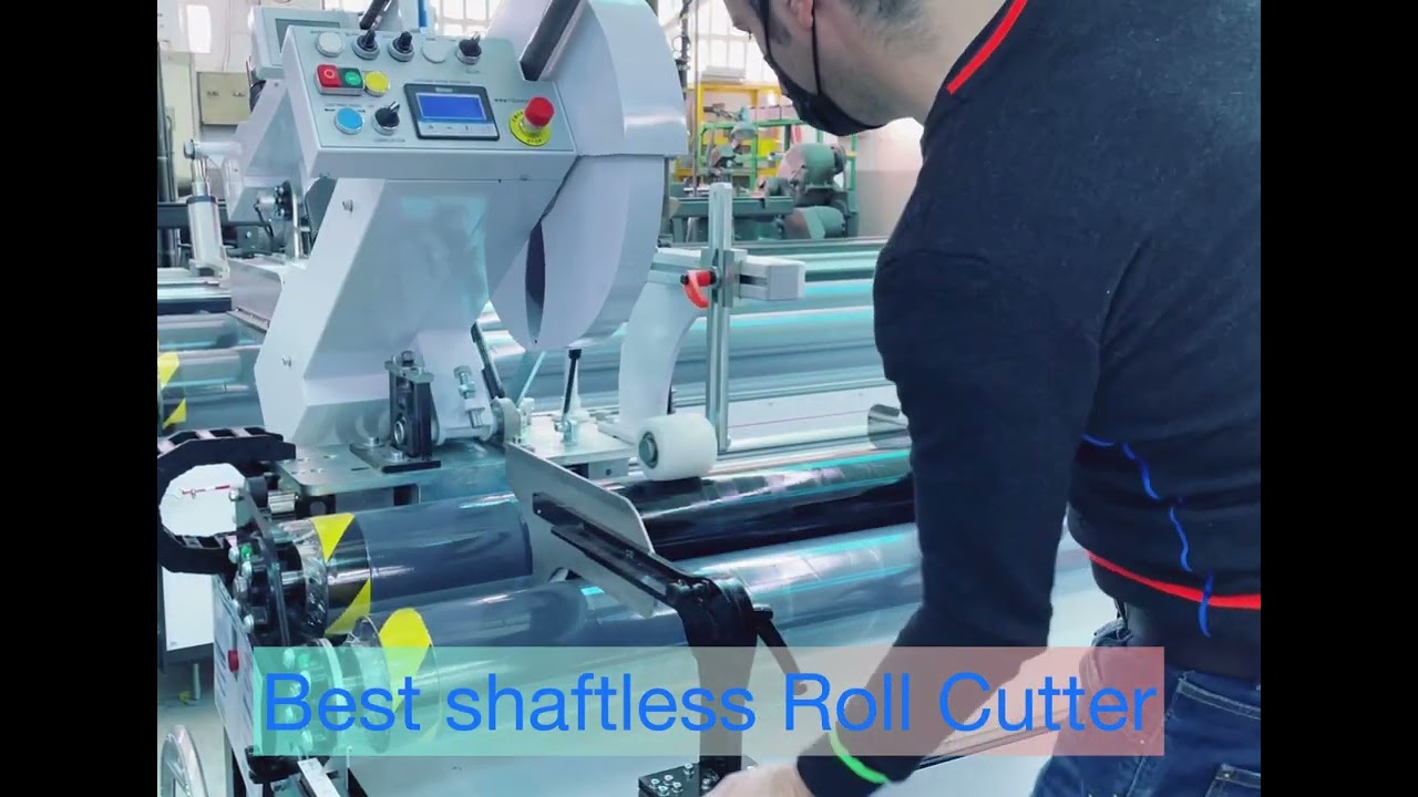 Cutting Self Adhesive vinyls with Top30 Roll Cutter machine by Ribamatic