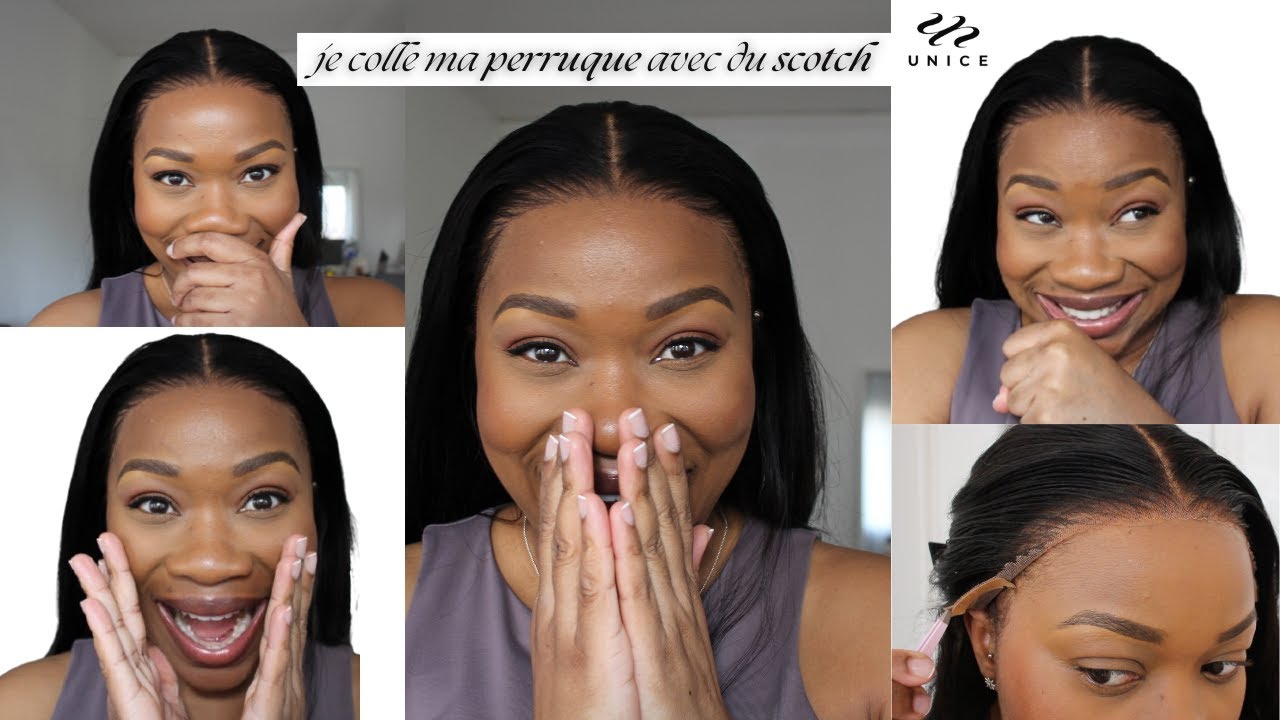 Comment coller sa perruque avec des bandes adhésives- avec UNICE HAIR