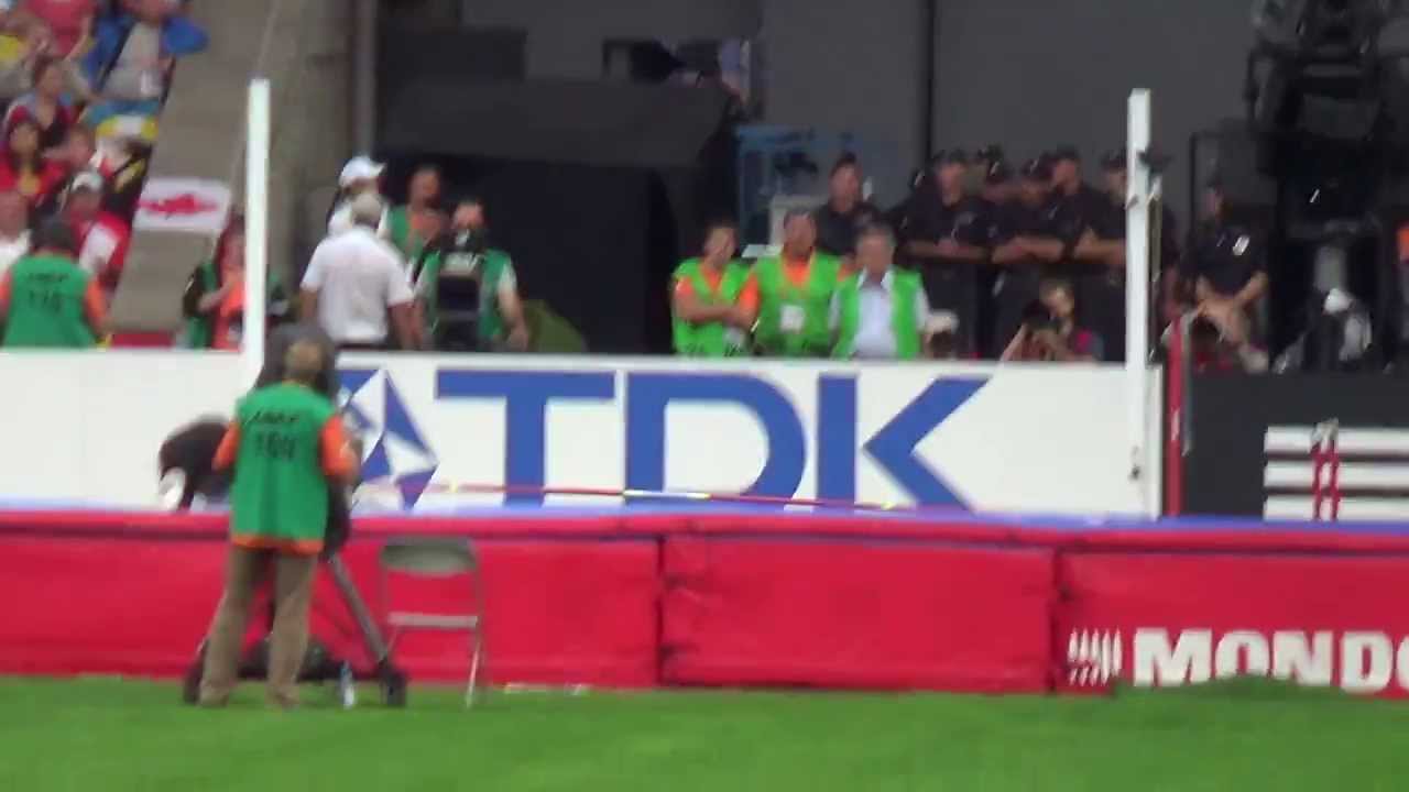 14th IAAF World Championships Moskau 2013 - Hochsprung M&auml;nner - Derek Drouin 2,41m