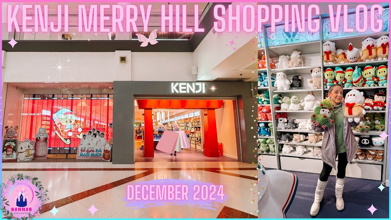 KENJI Merry Hill Shopping Centre Shop Tour Vlog December 2024 Christmas Gifts Haul New in Plushies