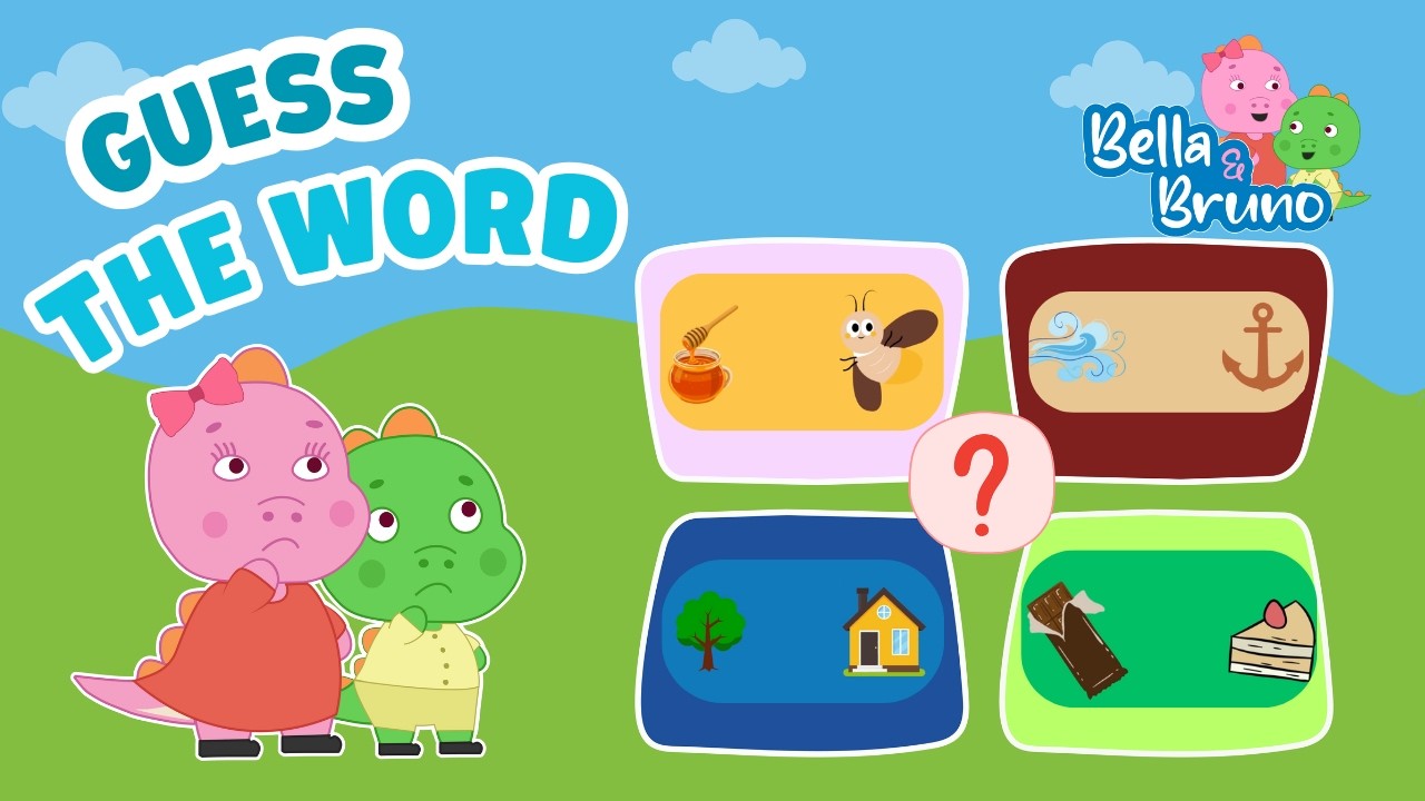 Guess the word by emoji | Bella and Bruno | Kids game | Emoji Game |