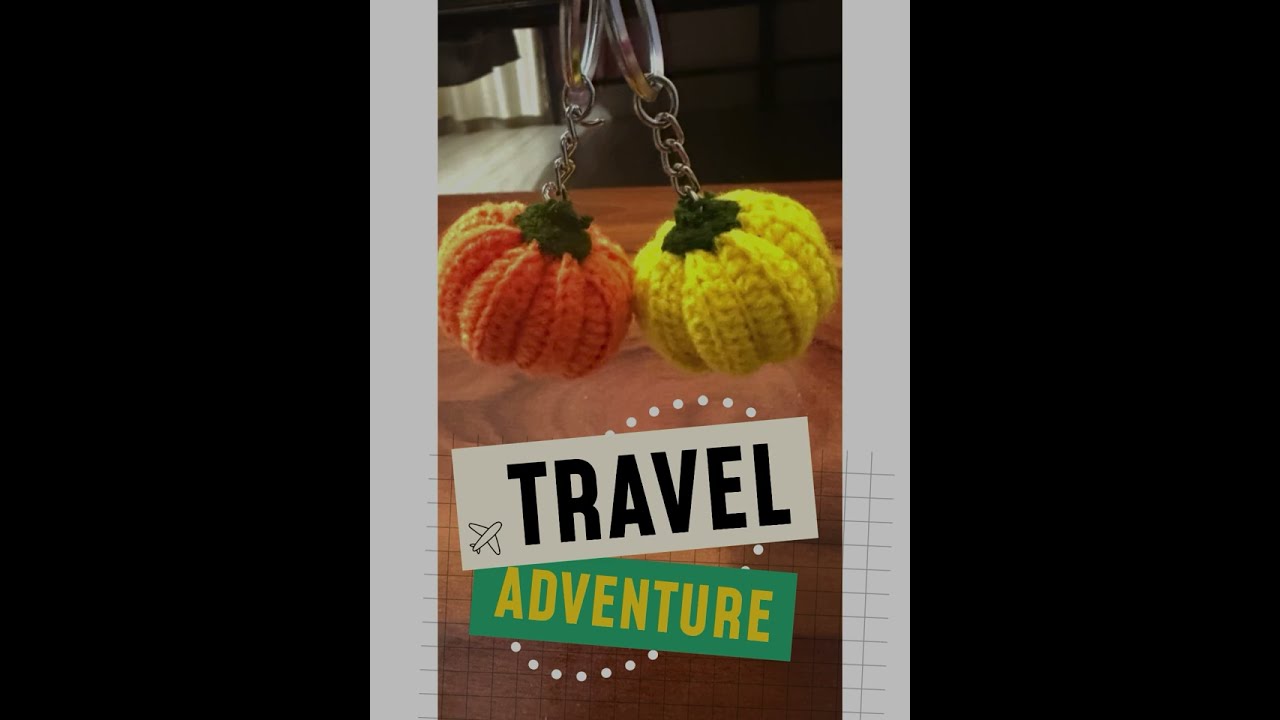 How made pumpkin keychain 🔑 #crochet #handmade 