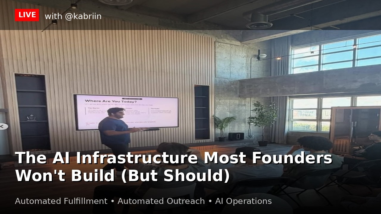 The AI Infrastructure Most Founders Won't Build (ft. Kabrin)
