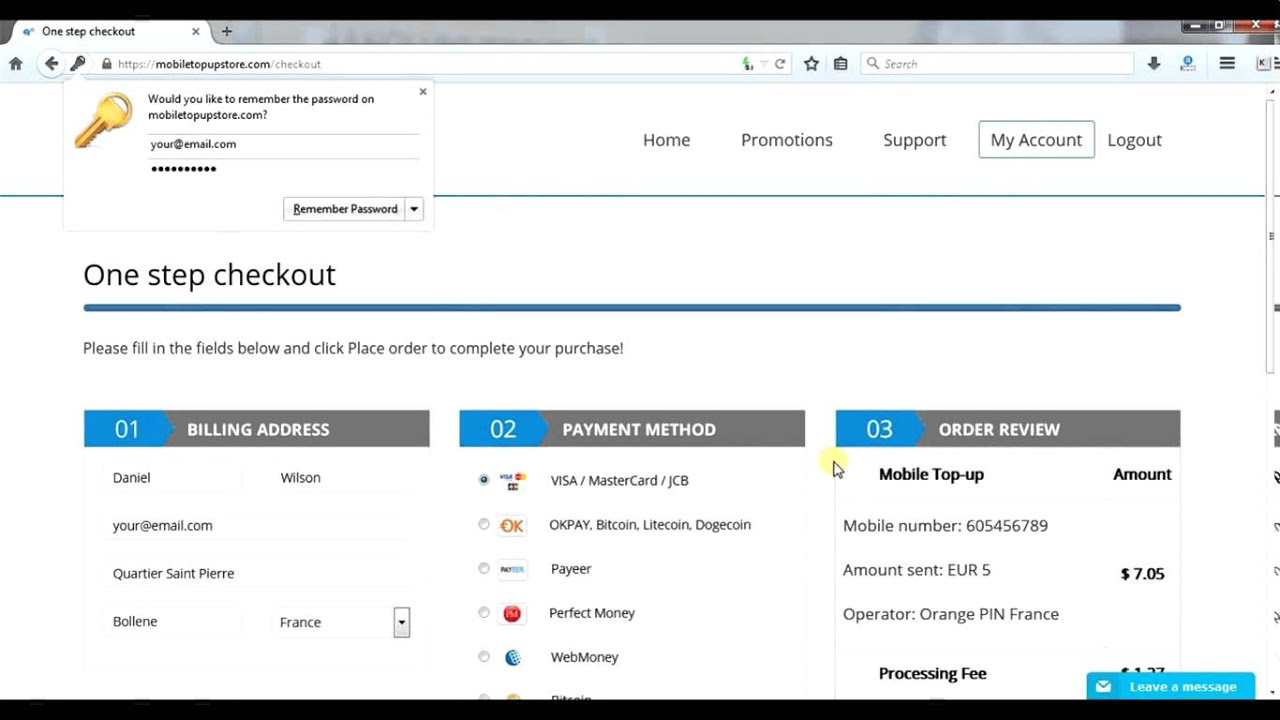 How to Recharge Mobile Online, Top-up Mobile Online by Webmoney