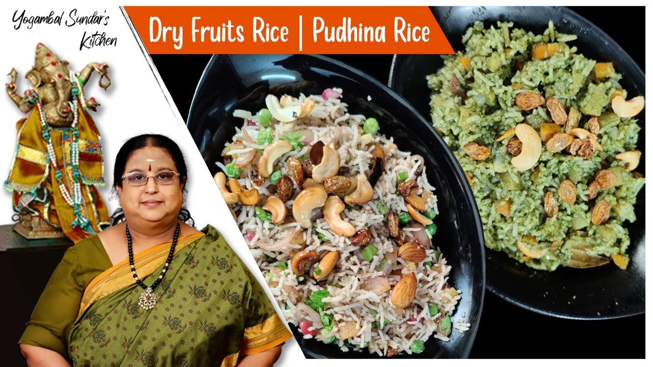 Recipe 492: Dry Fruits Rice & Pudhina Rice
