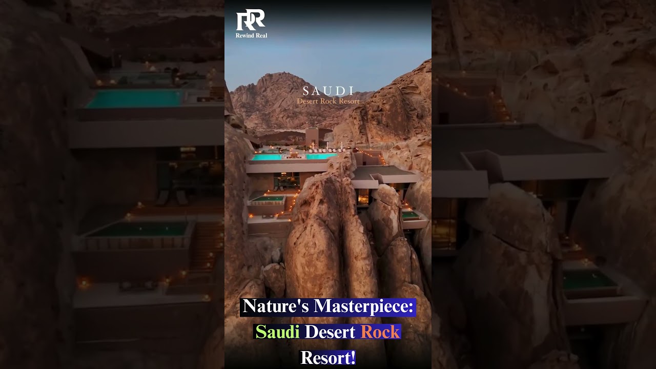 Nature's Masterpiece: Saudi Desert Rock Resort! #SaudiArabia #DesertResort #luxurytravel #RockResort