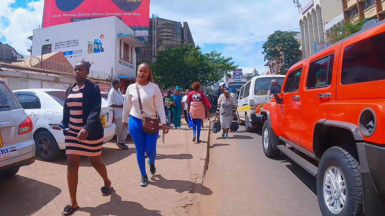 Walking the small streets in Nairobi Kenya. 4K street walk