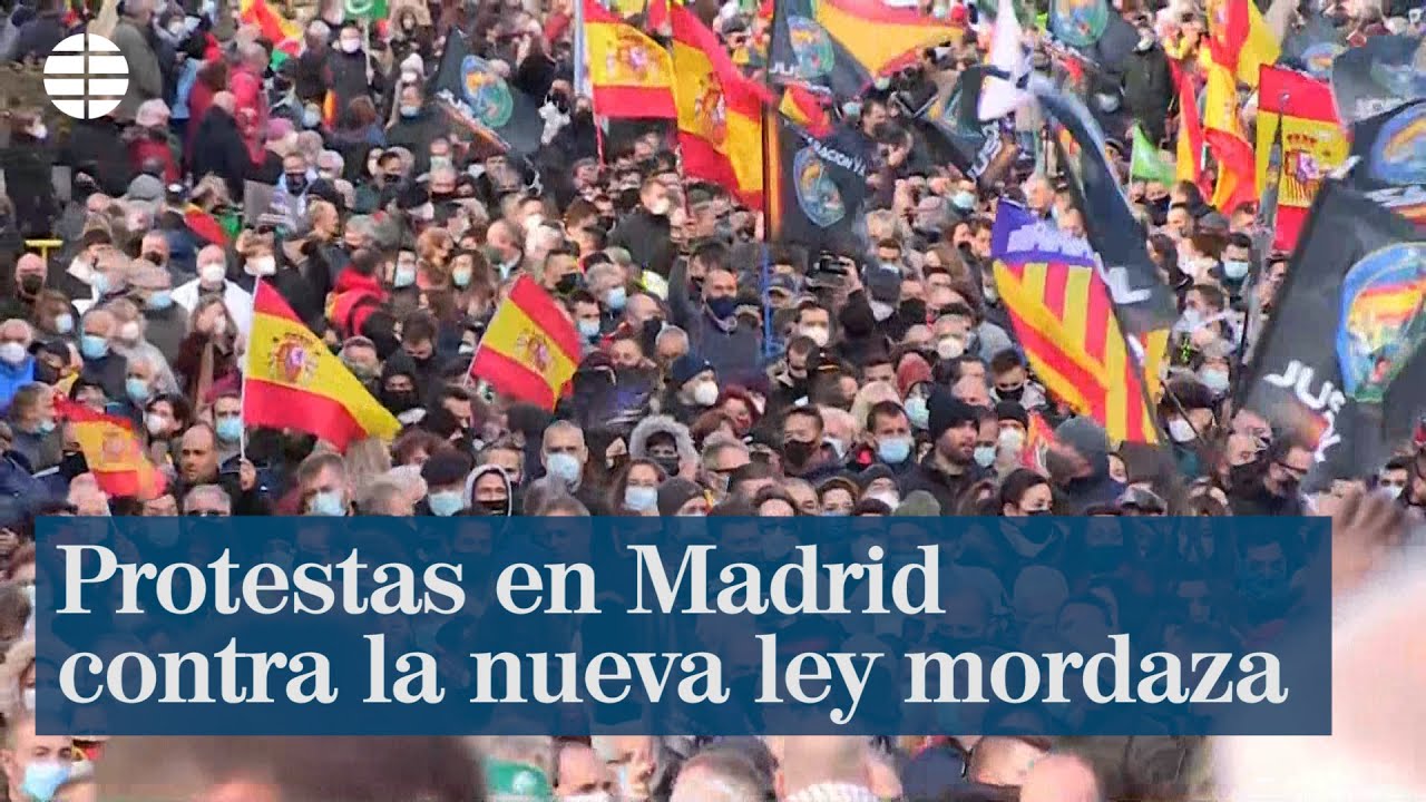 Protestas en Madrid contra la nueva ley mordaza